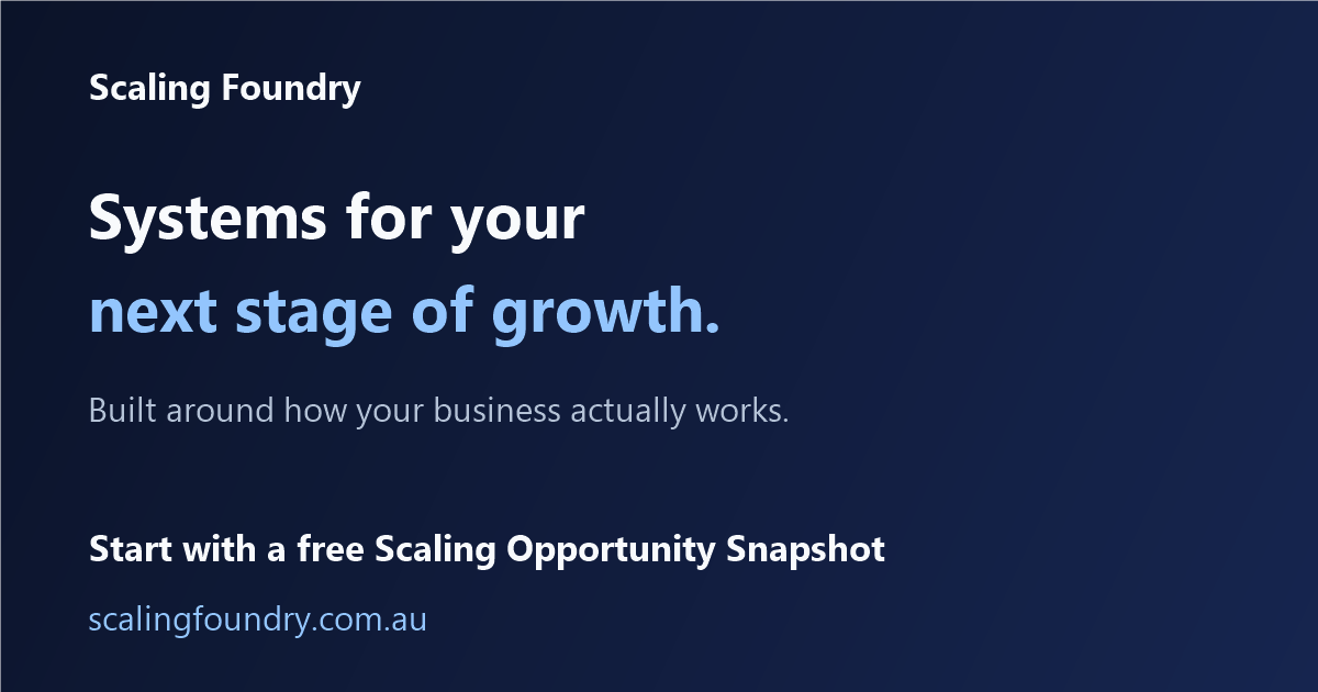 Free Scaling Opportunity Diagnostic — Scaling Foundry